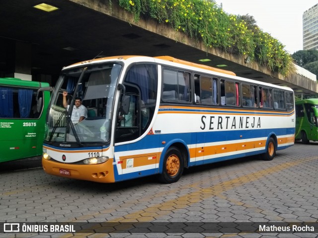 Viação Sertaneja 1110 na cidade de Belo Horizonte, Minas Gerais, Brasil, por Matheus Rocha. Número da foto: #6506324.