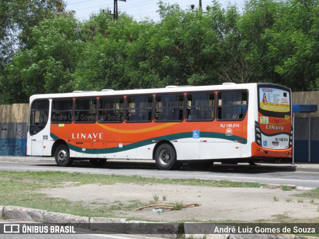 Linave Transportes RJ 146.014 na cidade de Mesquita, Rio de Janeiro, Brasil, por André Luiz Gomes de Souza. ID da foto: 6508010.