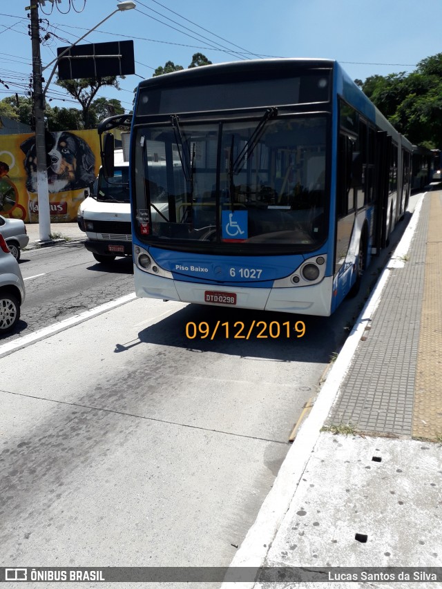 Viação Cidade Dutra 6 1027 na cidade de São Paulo, São Paulo, Brasil, por Lucas Santos da Silva. ID da foto: 6506169.