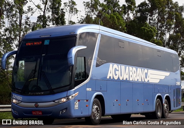 Viação Águia Branca 32490 na cidade de Vitória da Conquista, Bahia, Brasil, por Rian Carlos Costa Fagundes . ID da foto: 6506406.