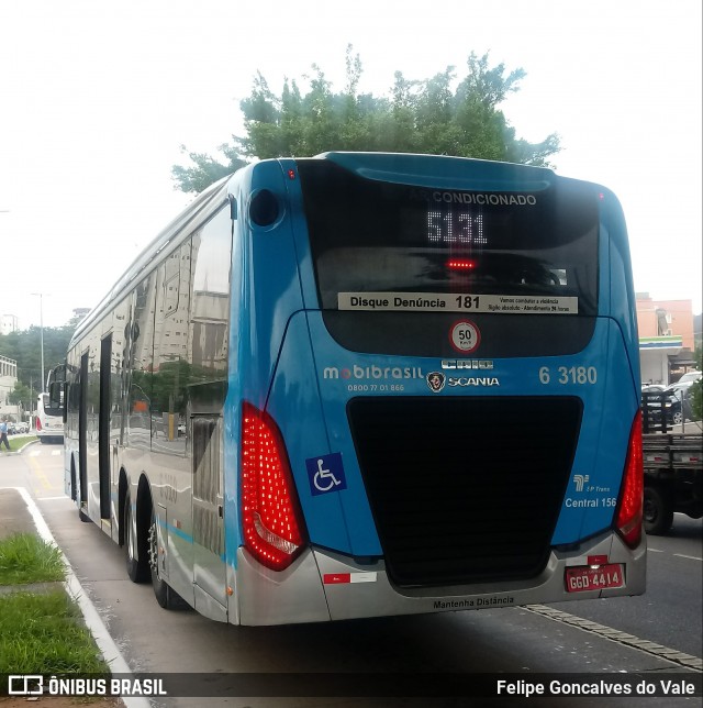 Viação Paratodos > São Jorge > Metropolitana São Paulo > Mobibrasil 6 3180 na cidade de São Paulo, São Paulo, Brasil, por Felipe Goncalves do Vale. Número da foto: #6507799.