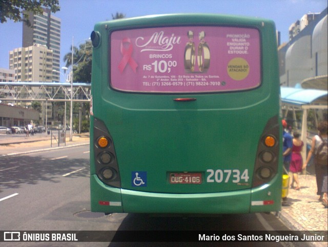 OT Trans - Ótima Salvador Transportes 20734 na cidade de Salvador, Bahia, Brasil, por Mario dos Santos Nogueira Junior. ID da foto: 6508461.