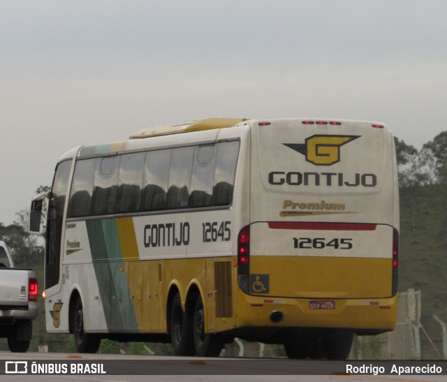 Empresa Gontijo de Transportes 12645 na cidade de Conselheiro Lafaiete, Minas Gerais, Brasil, por Rodrigo  Aparecido. ID da foto: 6510109.