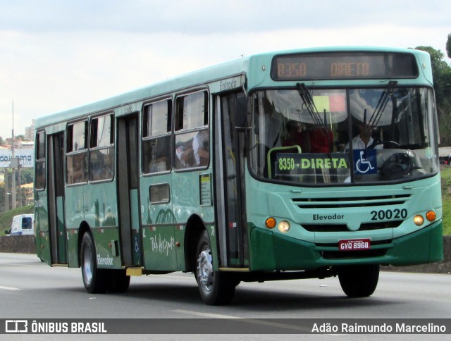 SM Transportes 20020 na cidade de Belo Horizonte, Minas Gerais, Brasil, por Adão Raimundo Marcelino. ID da foto: 6510278.