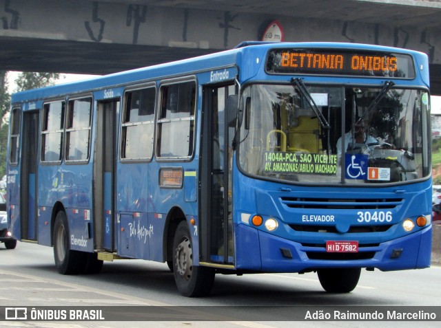 Bettania Ônibus 30406 na cidade de Belo Horizonte, Minas Gerais, Brasil, por Adão Raimundo Marcelino. ID da foto: 6510323.