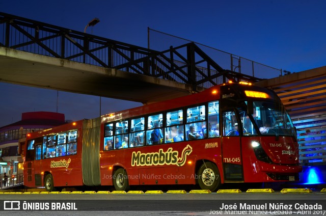 Macrobús TM-045 na cidade de Brasil, por José Manuel Núñez Cebada. ID da foto: 6508888.