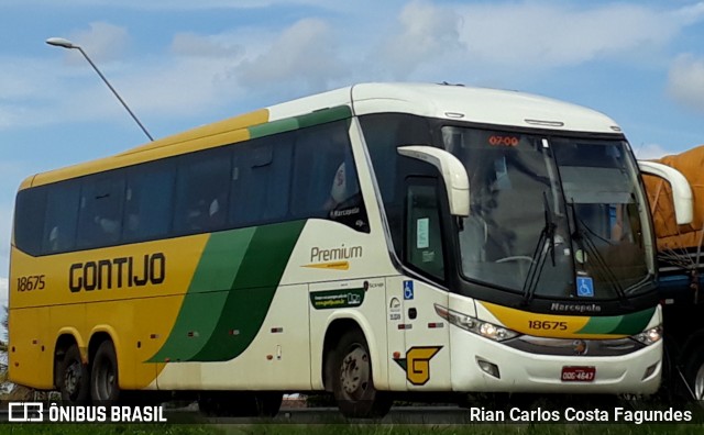 Empresa Gontijo de Transportes 18675 na cidade de Vitória da Conquista, Bahia, Brasil, por Rian Carlos Costa Fagundes . Número da foto: #6510112.