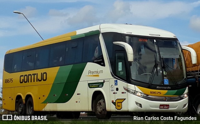 Empresa Gontijo de Transportes 18675 na cidade de Vitória da Conquista, Bahia, Brasil, por Rian Carlos Costa Fagundes . ID da foto: 6510112.