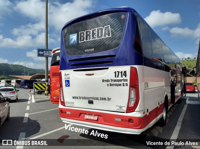 Breda Transportes e Serviços 1714 na cidade de Aparecida, São Paulo, Brasil, por Vicente de Paulo Alves. ID da foto: 6508572.