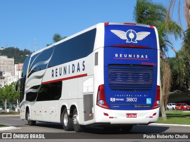 Reunidas Transportes Coletivos 38802 na cidade de Florianópolis, Santa Catarina, Brasil, por Paulo Roberto Chulis. Número da foto: #6511208.
