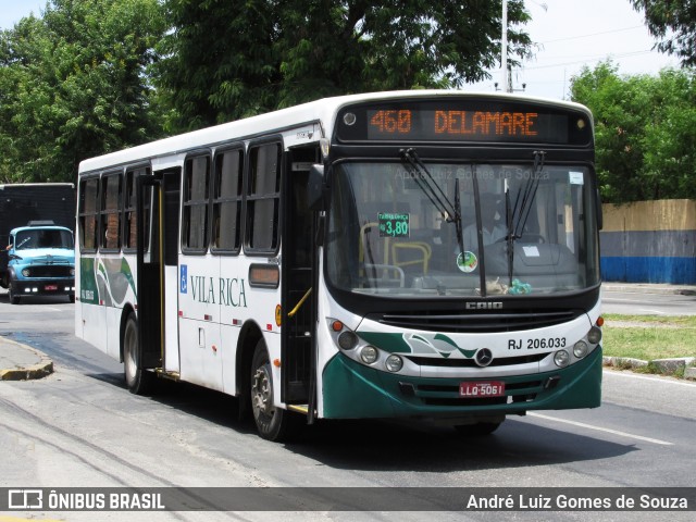 Viação Vila Rica RJ 206.033 na cidade de Mesquita, Rio de Janeiro, Brasil, por André Luiz Gomes de Souza. Número da foto: #6512326.