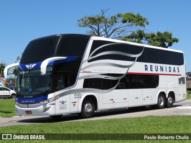 Reunidas Transportes Coletivos 38803 na cidade de Florianópolis, Santa Catarina, Brasil, por Paulo Roberto Chulis. Número da foto: #6511174.