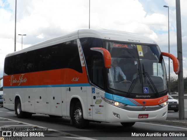 Viação Vale do Tietê 831 na cidade de São Paulo, São Paulo, Brasil, por Marco Aurélio de Oliveira. ID da foto: 6513324.