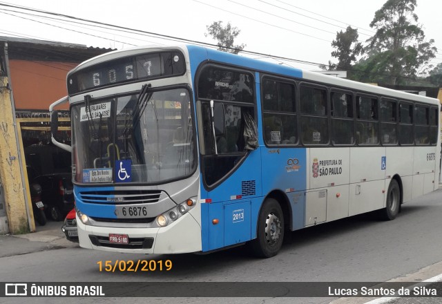 Transwolff Transportes e Turismo 6 6876 na cidade de São Paulo, São Paulo, Brasil, por Lucas Santos da Silva. Número da foto: #6514380.
