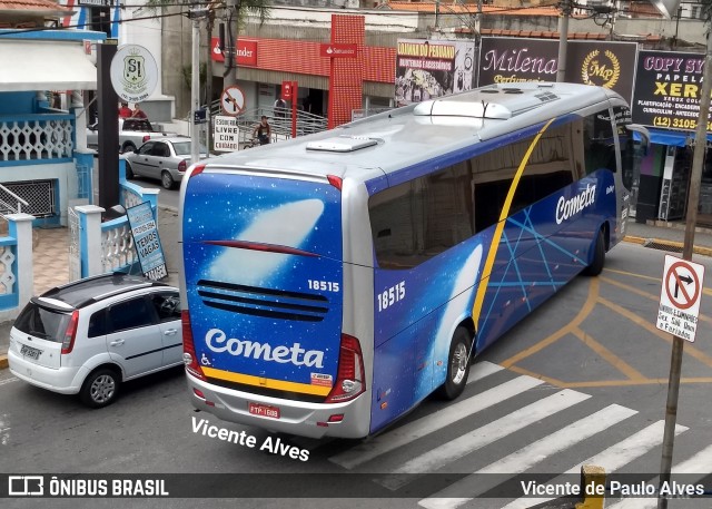 Viação Cometa 18515 na cidade de Aparecida, São Paulo, Brasil, por Vicente de Paulo Alves. ID da foto: 6515220.