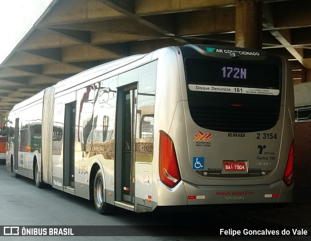 Sambaíba Transportes Urbanos 2 3154 na cidade de São Paulo, São Paulo, Brasil, por Felipe Goncalves do Vale. ID da foto: 6516432.