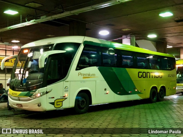 Empresa Gontijo de Transportes 18290 na cidade de Belo Horizonte, Minas Gerais, Brasil, por Lindomar Paula. ID da foto: 6515473.