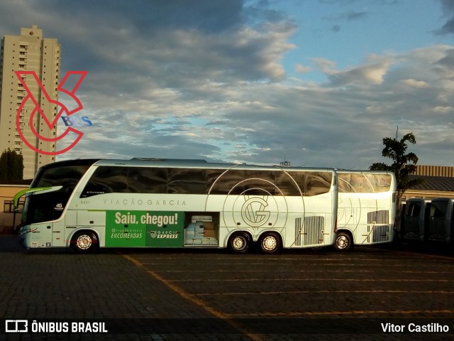 Viação Garcia 8431 na cidade de Londrina, Paraná, Brasil, por Vitor Castilho. ID da foto: 6515488.