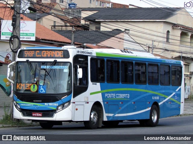 Viação Ponte Coberta RJ 190.085 na cidade de Rio de Janeiro, Rio de Janeiro, Brasil, por Leonardo Alecsander. Número da foto: #6516905.