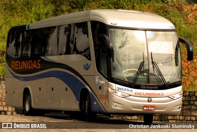 Reunidas Transportes Coletivos 30258 na cidade de Joinville, Santa Catarina, Brasil, por Christian Jankoski Sluminsky. ID da foto: 6518427.