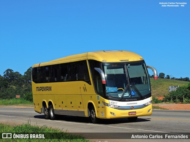 Viação Itapemirim 60817 na cidade de João Monlevade, Minas Gerais, Brasil, por Antonio Carlos Fernandes. Número da foto: #6517261.