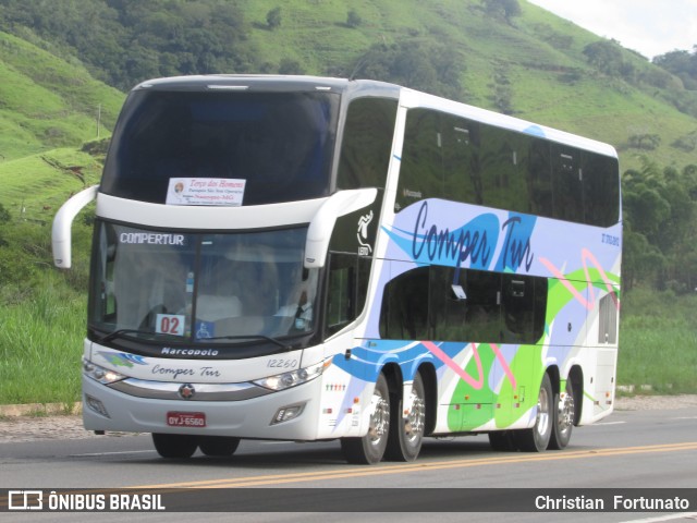 ComperTur Transportes Turísticos 12260 na cidade de Leopoldina, Minas Gerais, Brasil, por Christian  Fortunato. ID da foto: 6518787.