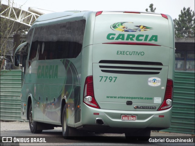 Viação Garcia 7797 na cidade de Curitiba, Paraná, Brasil, por Gabriel Guachineski. Número da foto: #6521230.
