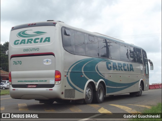 Viação Garcia 7670 na cidade de Imbaú, Paraná, Brasil, por Gabriel Guachineski. Número da foto: #6521312.