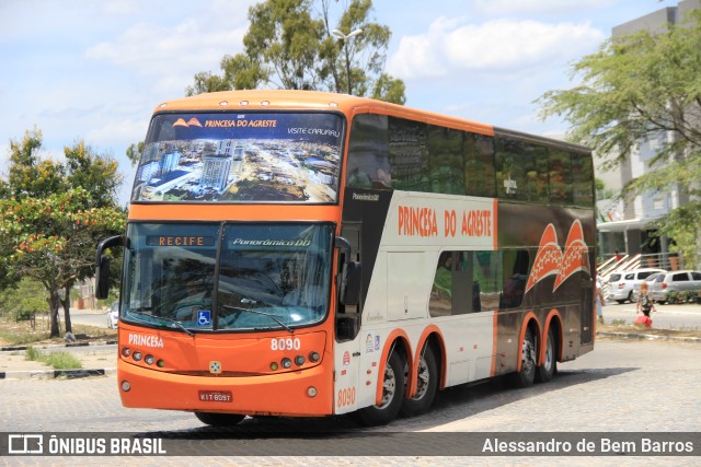 Auto Viação Princesa do Agreste 8090 na cidade de Caruaru, Pernambuco, Brasil, por Alessandro de Bem Barros. ID da foto: 6522191.