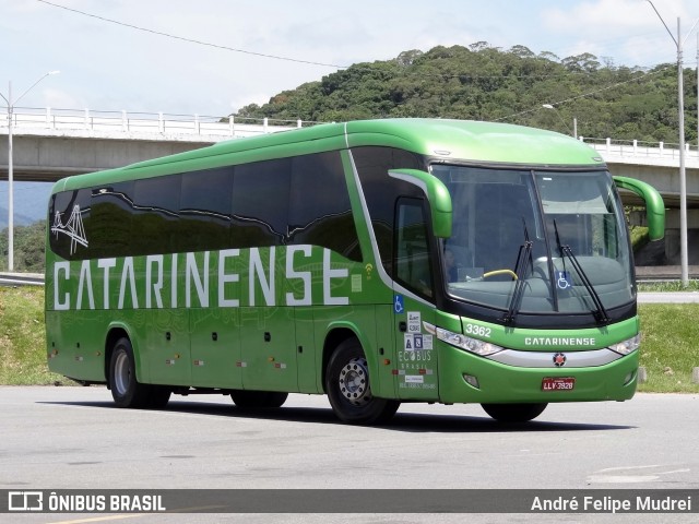 Auto Viação Catarinense 3362 na cidade de Garuva, Santa Catarina, Brasil, por André Felipe Mudrei. ID da foto: 6522142.