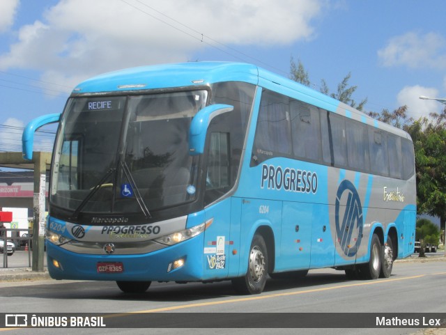 Auto Viação Progresso 6204 na cidade de Abreu e Lima, Pernambuco, Brasil, por Matheus Lex. Número da foto: #6523151.