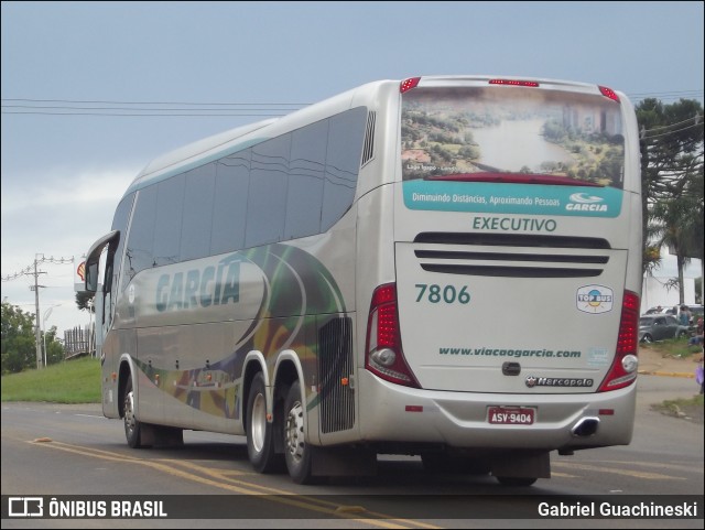 Viação Garcia 7806 na cidade de Imbaú, Paraná, Brasil, por Gabriel Guachineski. ID da foto: 6521212.