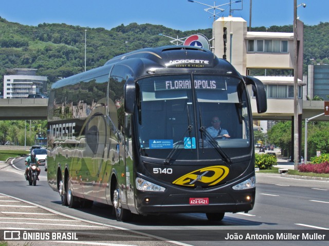 Expresso Nordeste 5140 na cidade de Florianópolis, Santa Catarina, Brasil, por João Antonio Müller Muller. Número da foto: #6522182.