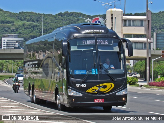 Expresso Nordeste 5140 na cidade de Florianópolis, Santa Catarina, Brasil, por João Antonio Müller Muller. ID da foto: 6522182.