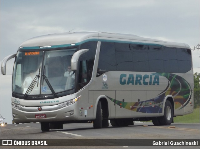 Viação Garcia 7666 na cidade de Imbaú, Paraná, Brasil, por Gabriel Guachineski. ID da foto: 6521275.