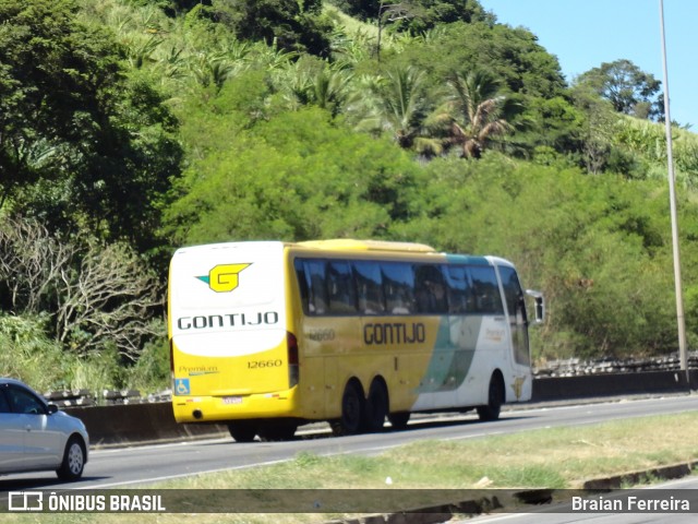 Empresa Gontijo de Transportes 12660 na cidade de Viana, Espírito Santo, Brasil, por Braian Ferreira. ID da foto: 6528548.