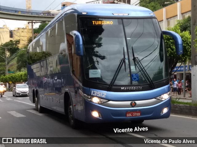 Viação Águia Branca 13512 na cidade de Aparecida, São Paulo, Brasil, por Vicente de Paulo Alves. ID da foto: 6528268.