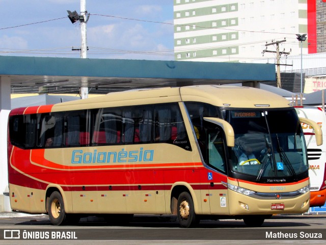 Auto Viação Goianésia 191003-1 na cidade de Goiânia, Goiás, Brasil, por Matheus Souza. ID da foto: 6528681.