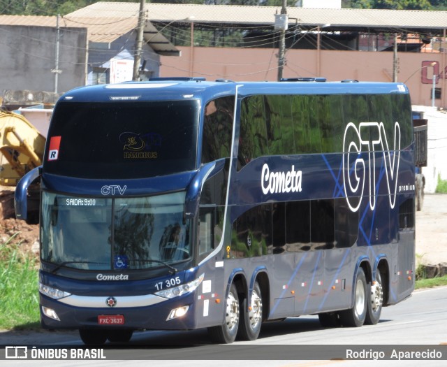 Viação Cometa 17305 na cidade de Conselheiro Lafaiete, Minas Gerais, Brasil, por Rodrigo  Aparecido. ID da foto: 6529482.