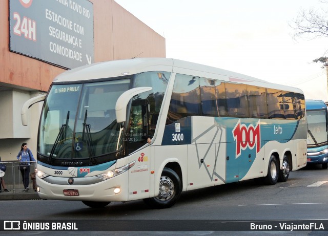 Auto Viação 1001 3000 na cidade de Rio de Janeiro, Rio de Janeiro, Brasil, por Bruno - ViajanteFLA. ID da foto: 6528882.