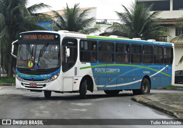 Viação Ponte Coberta RJ 190.001 na cidade de Itaguaí, Rio de Janeiro, Brasil, por Tulio Machado. Número da foto: #6531572.