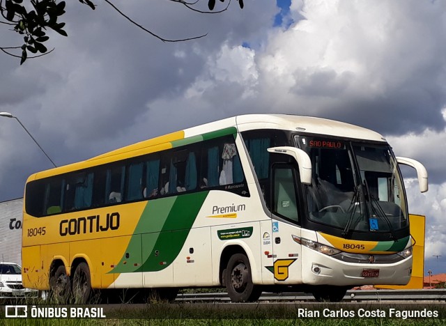 Empresa Gontijo de Transportes 18045 na cidade de Vitória da Conquista, Bahia, Brasil, por Rian Carlos Costa Fagundes . Número da foto: #6531903.