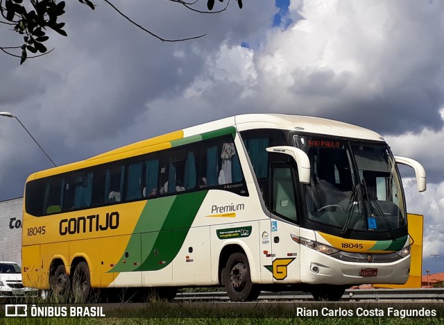 Empresa Gontijo de Transportes 18045 na cidade de Vitória da Conquista, Bahia, Brasil, por Rian Carlos Costa Fagundes . ID da foto: 6531903.