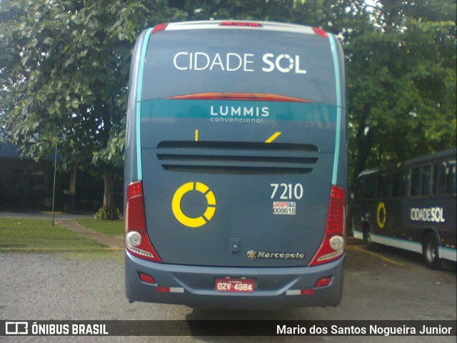 Viação Cidade Sol 7210 na cidade de Salvador, Bahia, Brasil, por Mario dos Santos Nogueira Junior. Número da foto: #6532751.