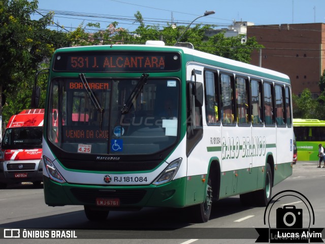 Viação Galo Branco RJ 181.084 na cidade de Niterói, Rio de Janeiro, Brasil, por Lucas Alvim. Número da foto: #6533756.