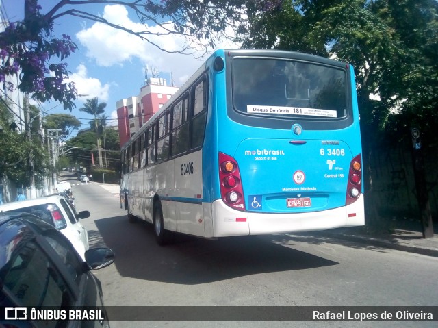 Viação Paratodos > São Jorge > Metropolitana São Paulo > Mobibrasil 6 3406 na cidade de São Paulo, São Paulo, Brasil, por Rafael Lopes de Oliveira. Número da foto: #6534572.
