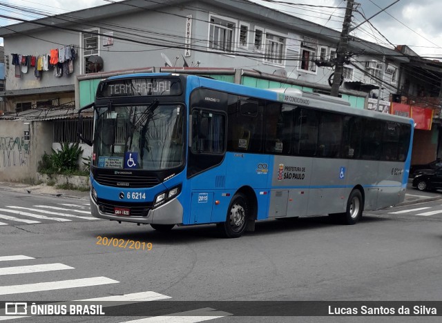 Transwolff Transportes e Turismo 6 6214 na cidade de São Paulo, São Paulo, Brasil, por Lucas Santos da Silva. ID da foto: 6533550.