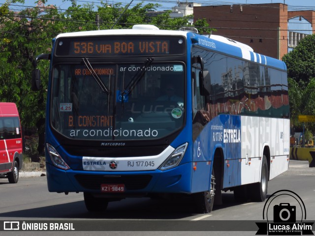 Viação Estrela RJ 177.045 na cidade de Niterói, Rio de Janeiro, Brasil, por Lucas Alvim. ID da foto: 6536800.