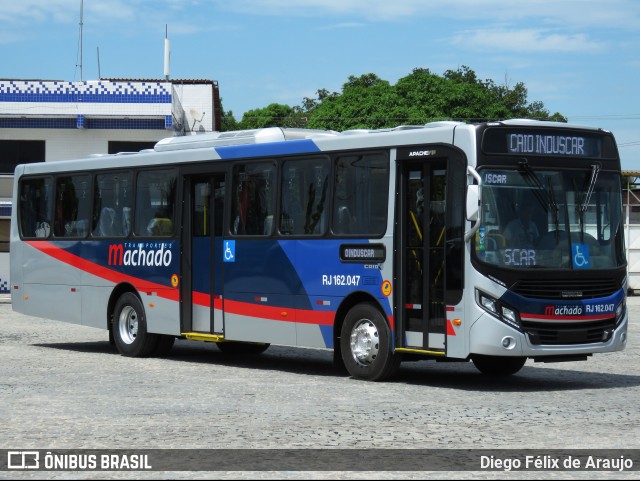 Transportes Machado RJ 162.047 na cidade de Magé, Rio de Janeiro, Brasil, por Diego Félix de Araujo. ID da foto: 6537520.