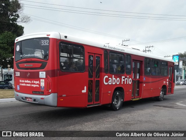 Auto Viação Salineira 330 na cidade de Cabo Frio, Rio de Janeiro, Brasil, por Carlos Alberto de Oliveira Júnior. ID da foto: 6536802.